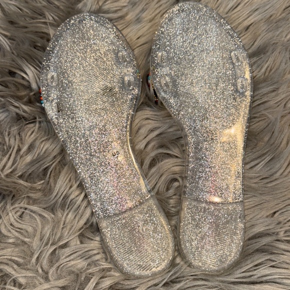 EUC Betsey Johnson Madilyn Rhinestone Slip On Jelly Sandals Clear Size 7 - Picture 5 of 7
